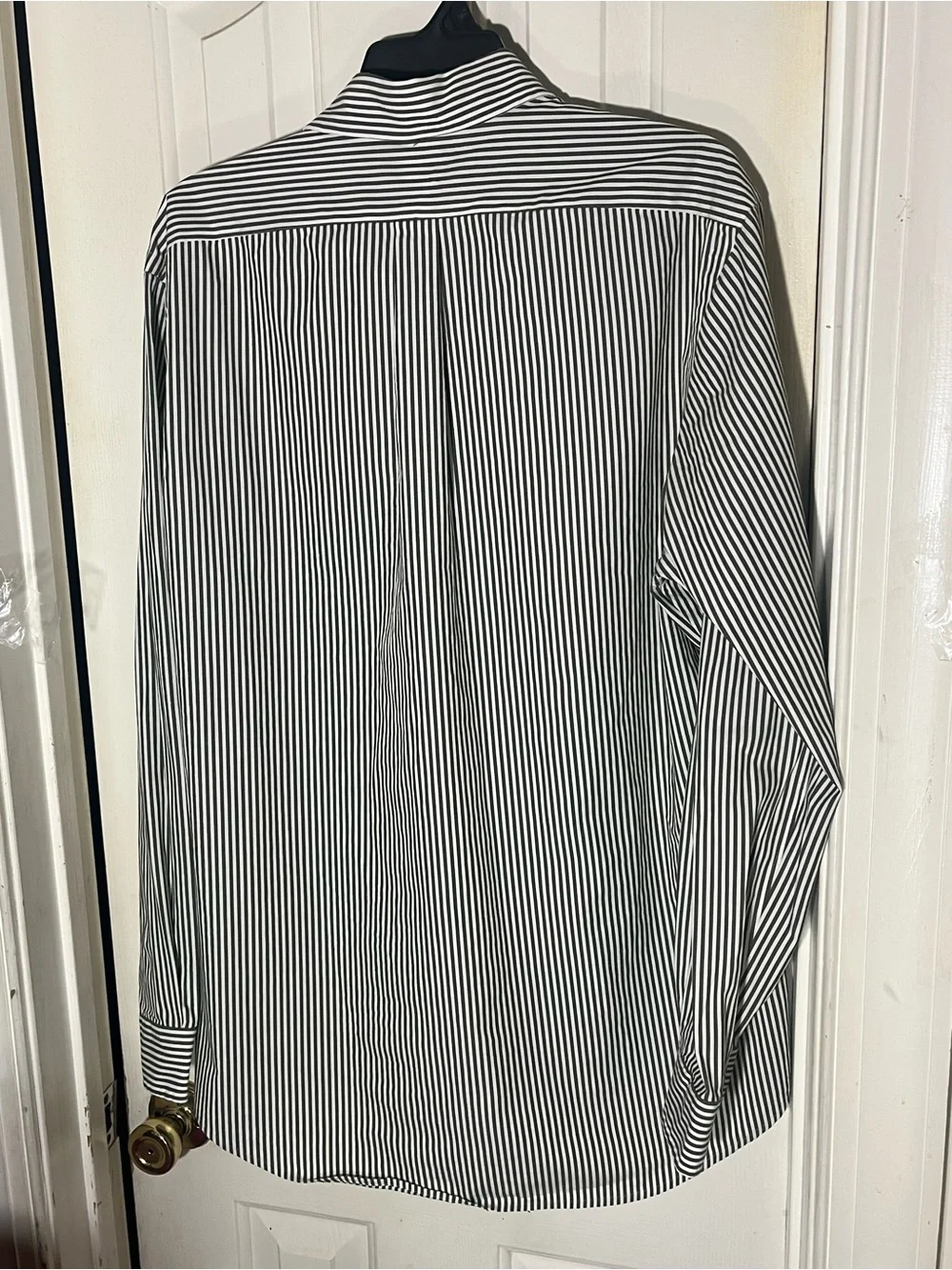 PoloRalph Lauren classic fit green white pinstripe size large